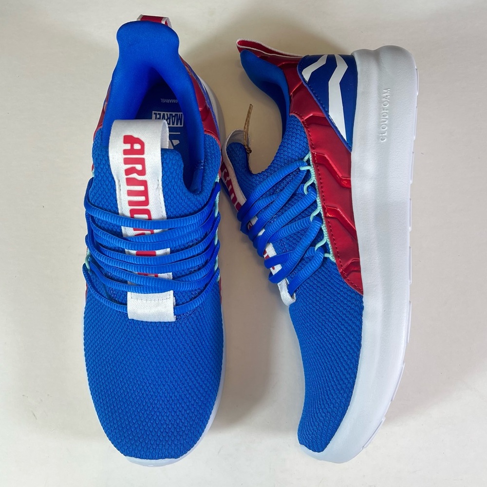 🆕 Adidas Marvel Captain America Lite Racer Adapt  7.0 Unisex Size:5 New With Box - Picture 5 of 17